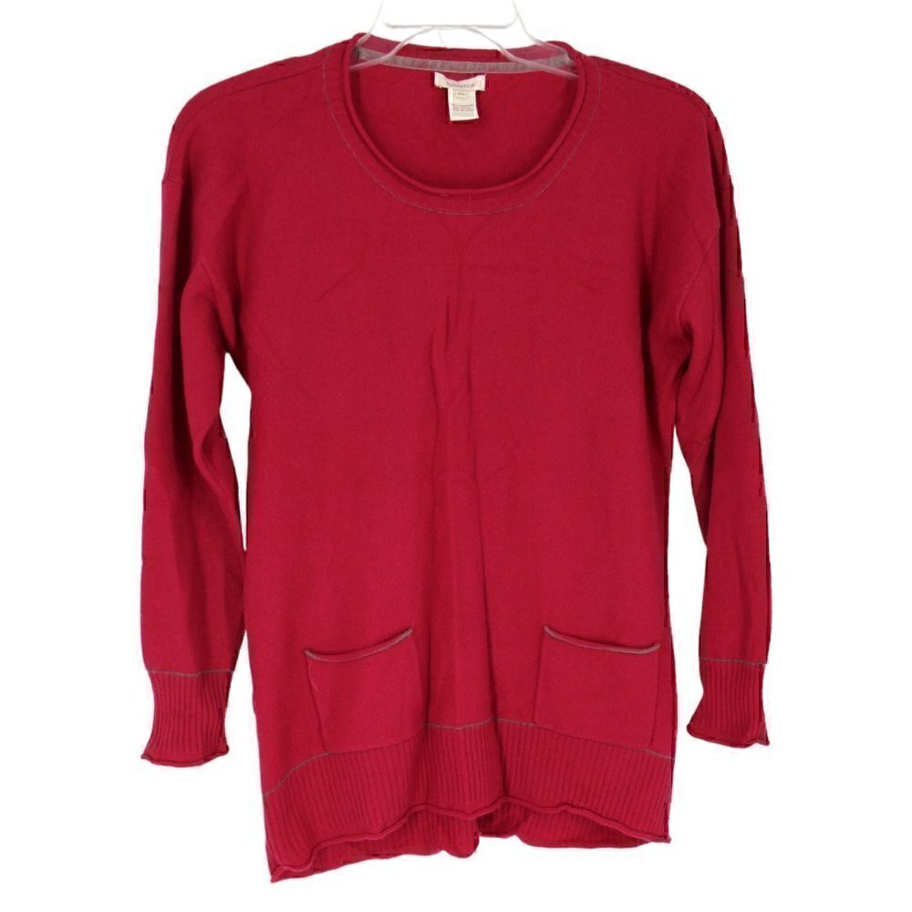 SUNDANCE Cashmere Tunic Sweater XS Pink Long Sleeve Crew neck
